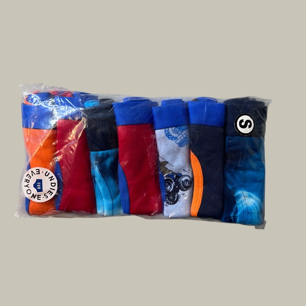 Undies for Everyone‎ Boxer Briefs Boys S Multicolor 7-Pack Monster Truck Shark